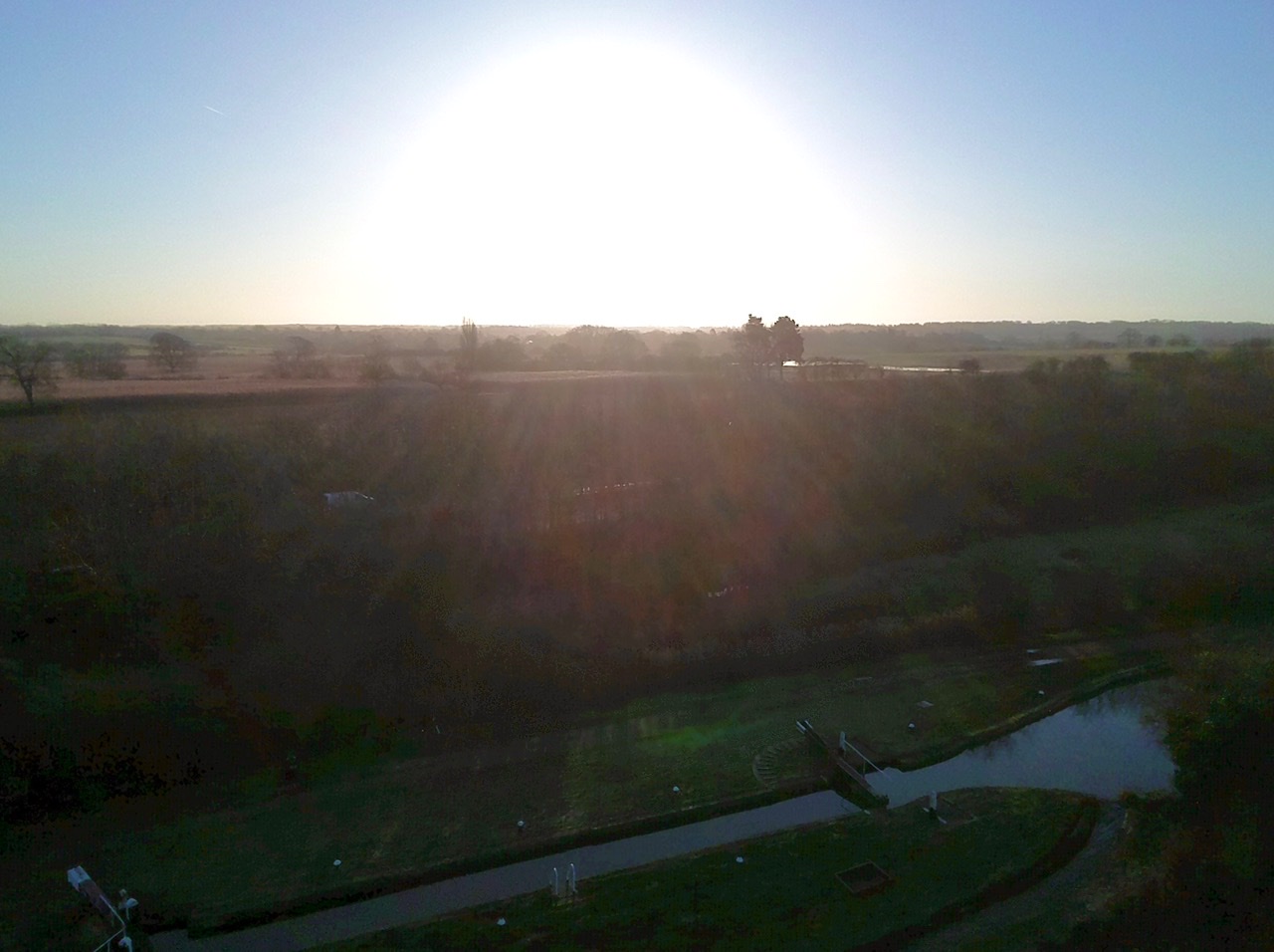 Sun rise over Northampton arm canal